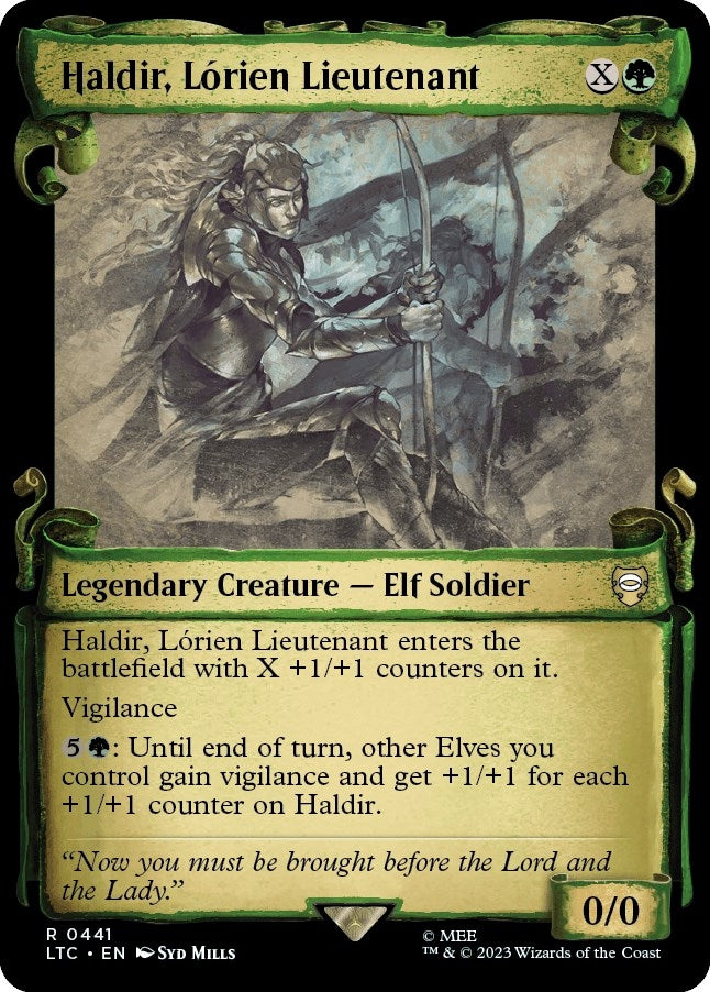Image for Haldir, Lorien Lieutenant (Showcase Scrolls) (441) [Commander: The Lord of the Rings: Tales of Middle-earth]