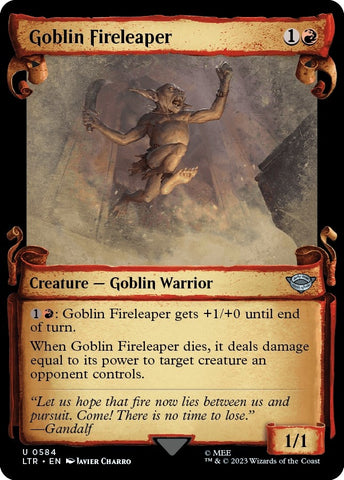 Image for Goblin Fireleaper (Showcase Scrolls) (584) [Universes Beyond: The Lord of the Rings: Tales of Middle-earth]