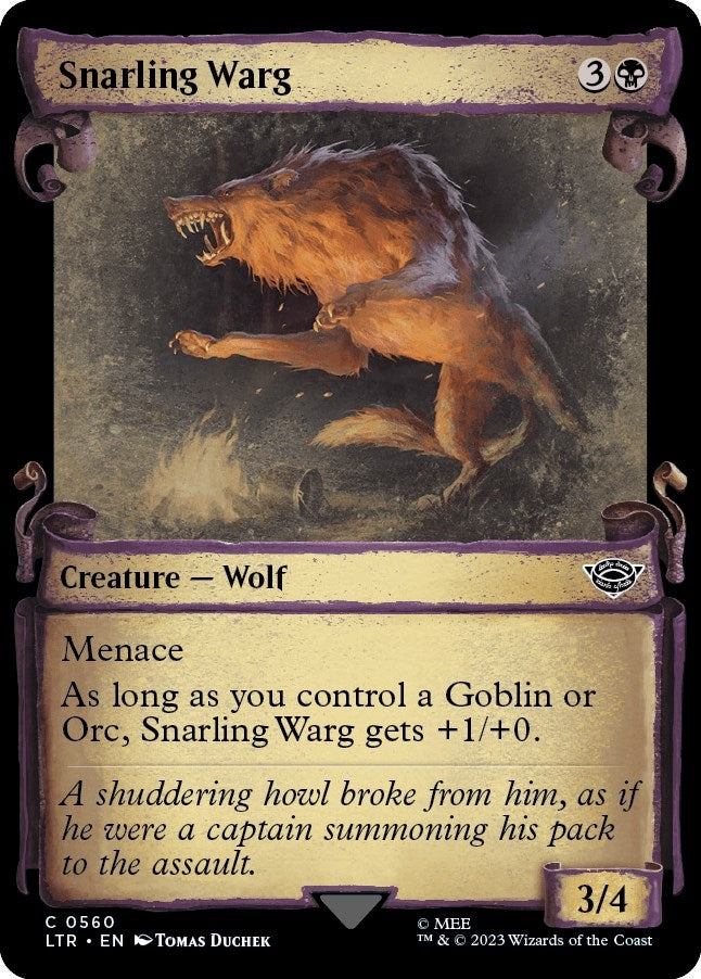 Image for Snarling Warg (Showcase Scrolls) (560) [Universes Beyond: The Lord of the Rings: Tales of Middle-earth]