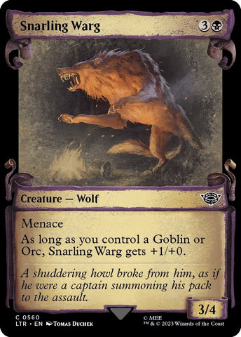 Image for Snarling Warg (Showcase Scrolls) (560) [Universes Beyond: The Lord of the Rings: Tales of Middle-earth]