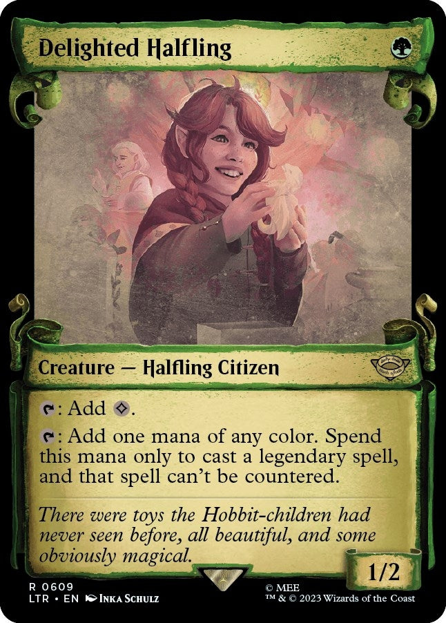 Image for Delighted Halfling (Showcase Scrolls) (609) [Universes Beyond: The Lord of the Rings: Tales of Middle-earth]
