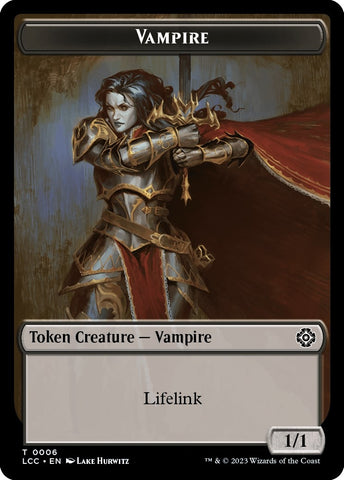 Image for Vampire (0006) // Vampire Demon Double-Sided Token (6 // 15) [Commander: The Lost Caverns of Ixalan]