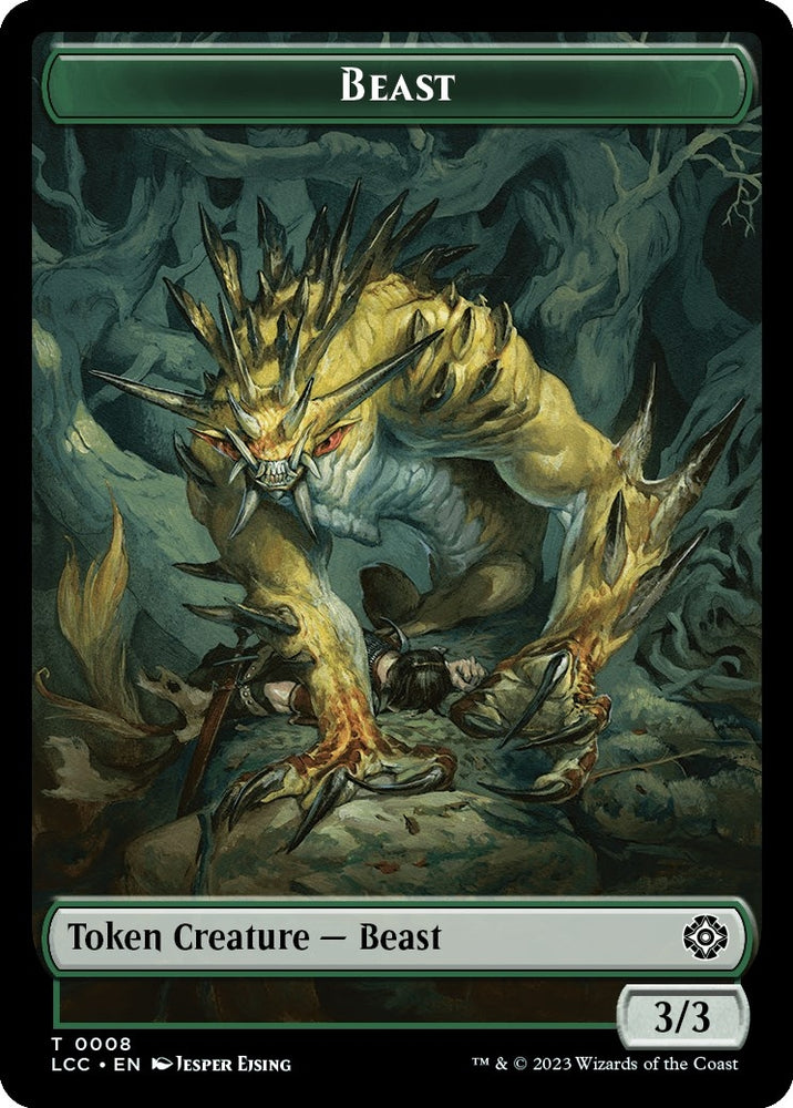 Beast // Merfolk (0003) Double-Sided Token (8 // 3) [Commander: The Lost Caverns of Ixalan]