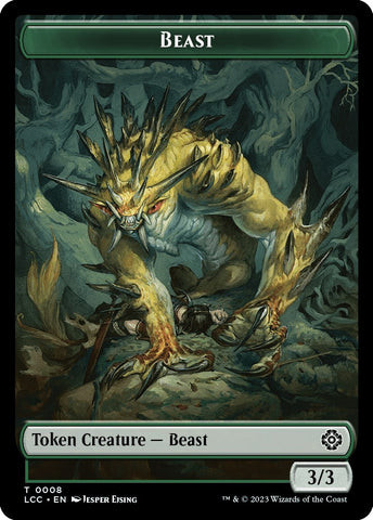 Beast // Merfolk (0003) Double-Sided Token (8 // 3) [Commander: The Lost Caverns of Ixalan]
