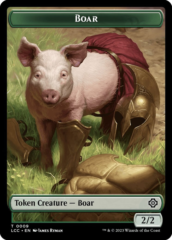 Boar // Merfolk (0003) Double-Sided Token (9 // 3) [Commander: The Lost Caverns of Ixalan]