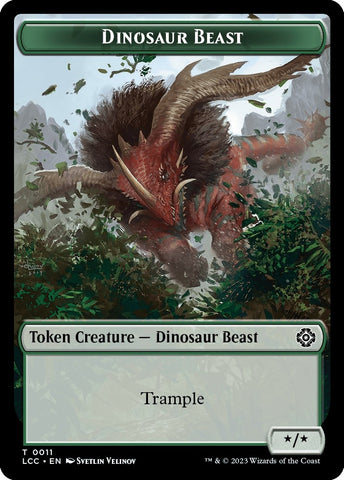 Image for Dinosaur Beast // Dinosaur Double-Sided Token (11 // 10) [Commander: The Lost Caverns of Ixalan]