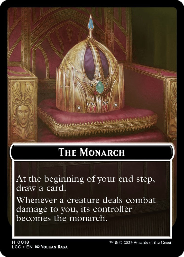 Image for The Monarch // Dinosaur Double-Sided Token (18 // 10) [Commander: The Lost Caverns of Ixalan]