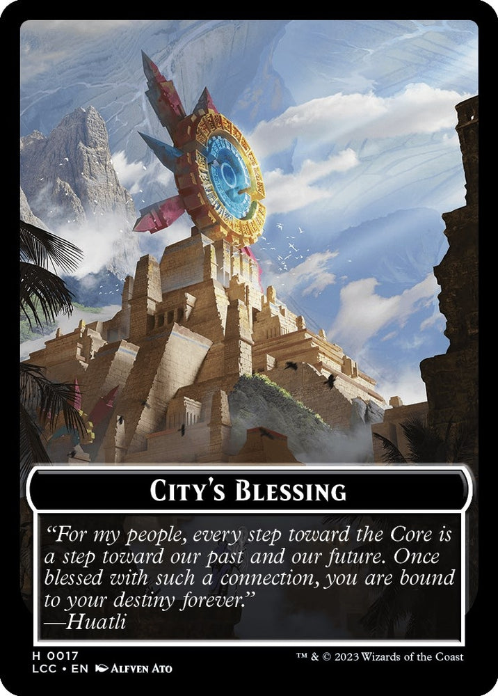 Image for City's Blessing // Dinosaur Double-Sided Token (17 // 10) [Commander: The Lost Caverns of Ixalan]