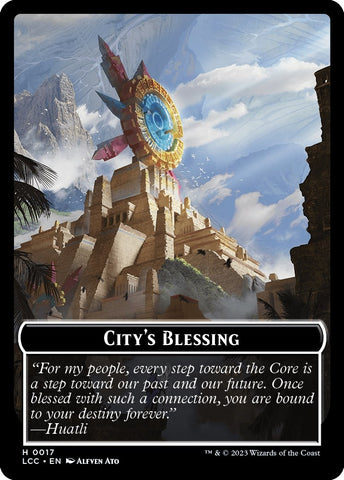 Image for City's Blessing // Dinosaur Double-Sided Token (17 // 10) [Commander: The Lost Caverns of Ixalan]