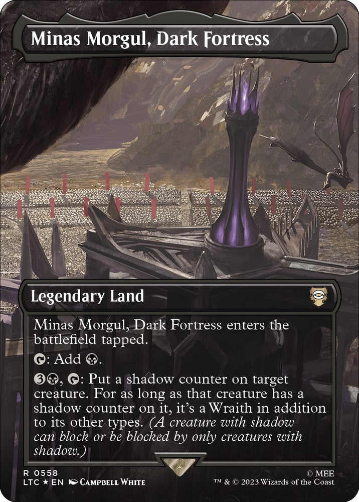 Image for Minas Morgul, Dark Fortress (Borderless) (Surge Foil) (558) [Commander: The Lord of the Rings: Tales of Middle-earth]