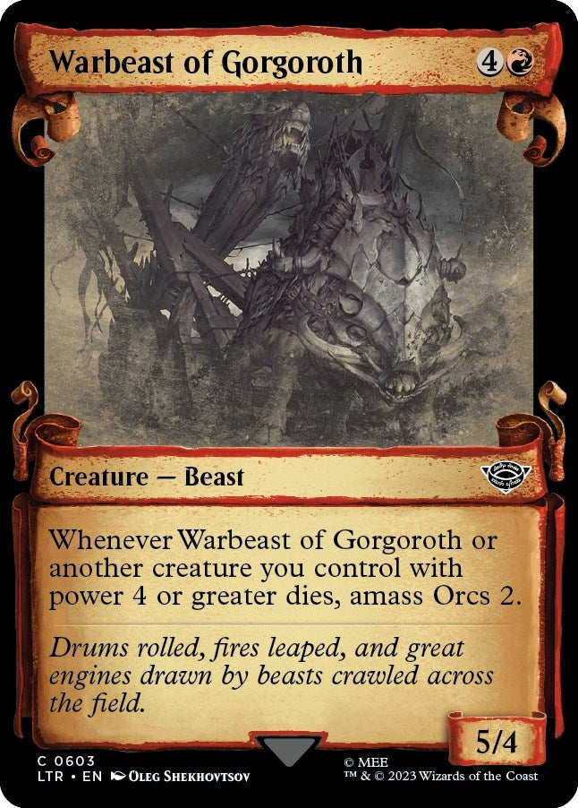 Image for Warbeast of Gorgoroth (Showcase Scrolls) (603) [Universes Beyond: The Lord of the Rings: Tales of Middle-earth]