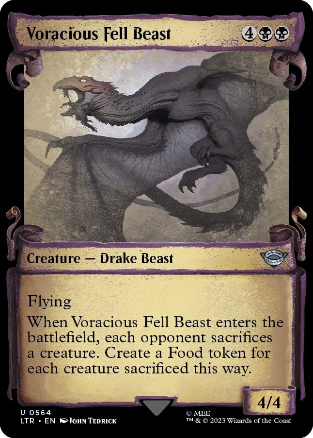 Image for Voracious Fell Beast (Showcase Scrolls) (564) [Universes Beyond: The Lord of the Rings: Tales of Middle-earth]