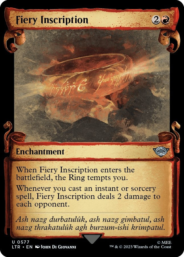 Image for Fiery Inscription (Showcase Scrolls) (577) [Universes Beyond: The Lord of the Rings: Tales of Middle-earth]