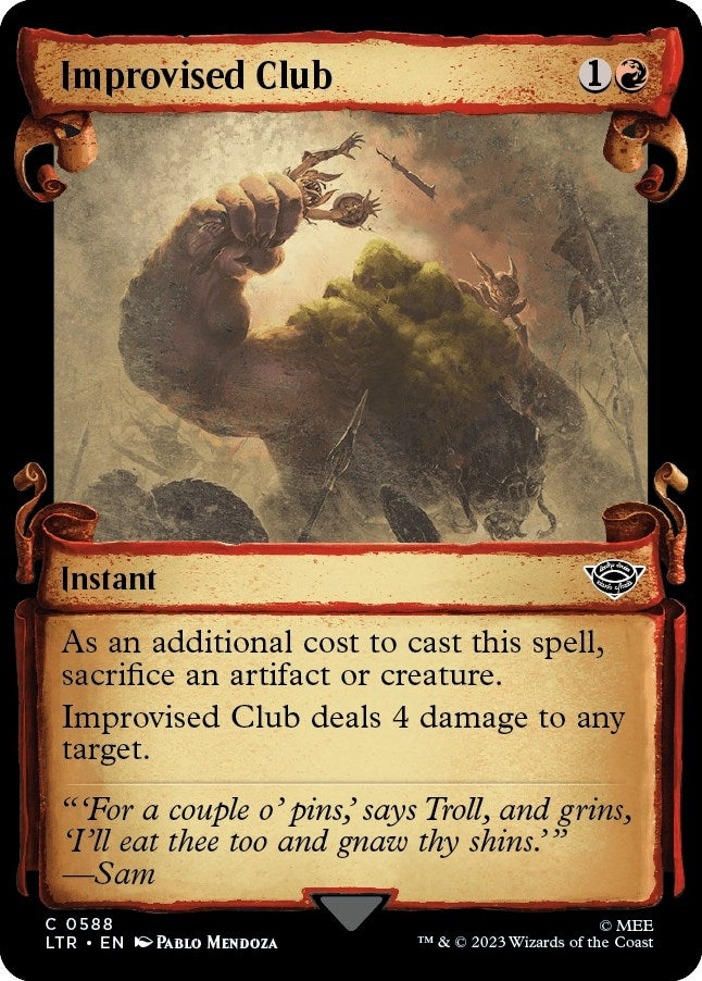 Image for Improvised Club (Showcase Scrolls) (588) [Universes Beyond: The Lord of the Rings: Tales of Middle-earth]