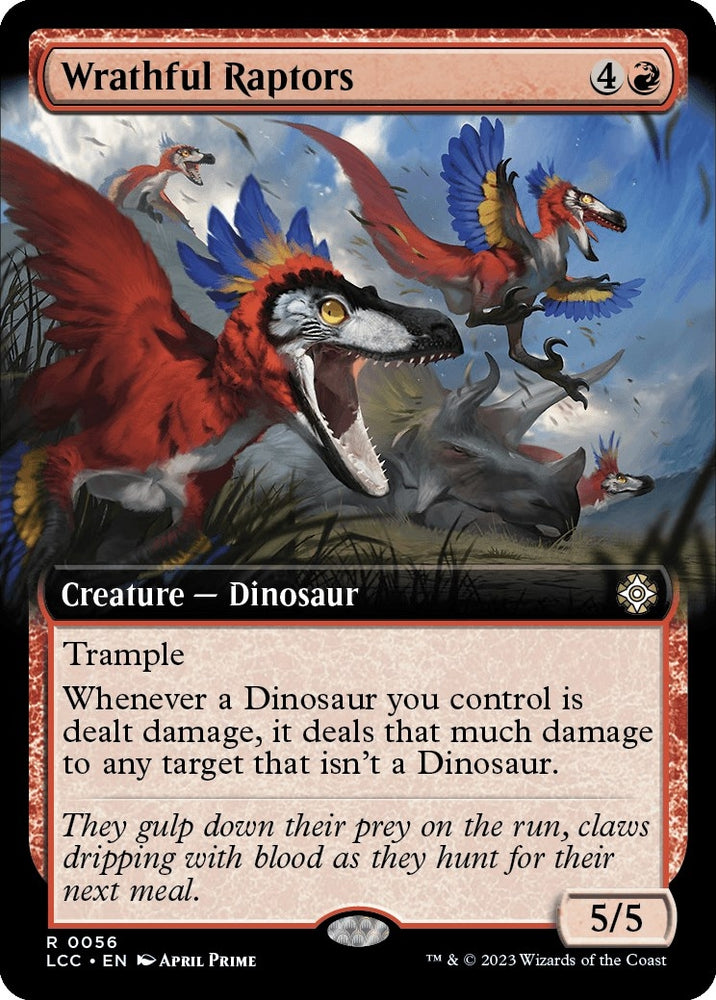 Image for Wrathful Raptors (Extended Art) (56) [Commander: The Lost Caverns of Ixalan]