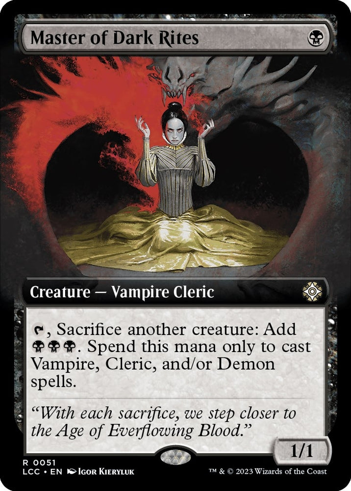 Image for Master of Dark Rites (Extended Art) (51) [Commander: The Lost Caverns of Ixalan]