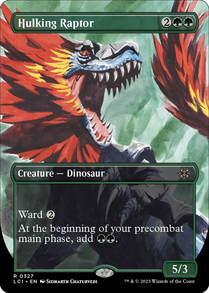 Image for Hulking Raptor (Borderless) (327) [The Lost Caverns of Ixalan]