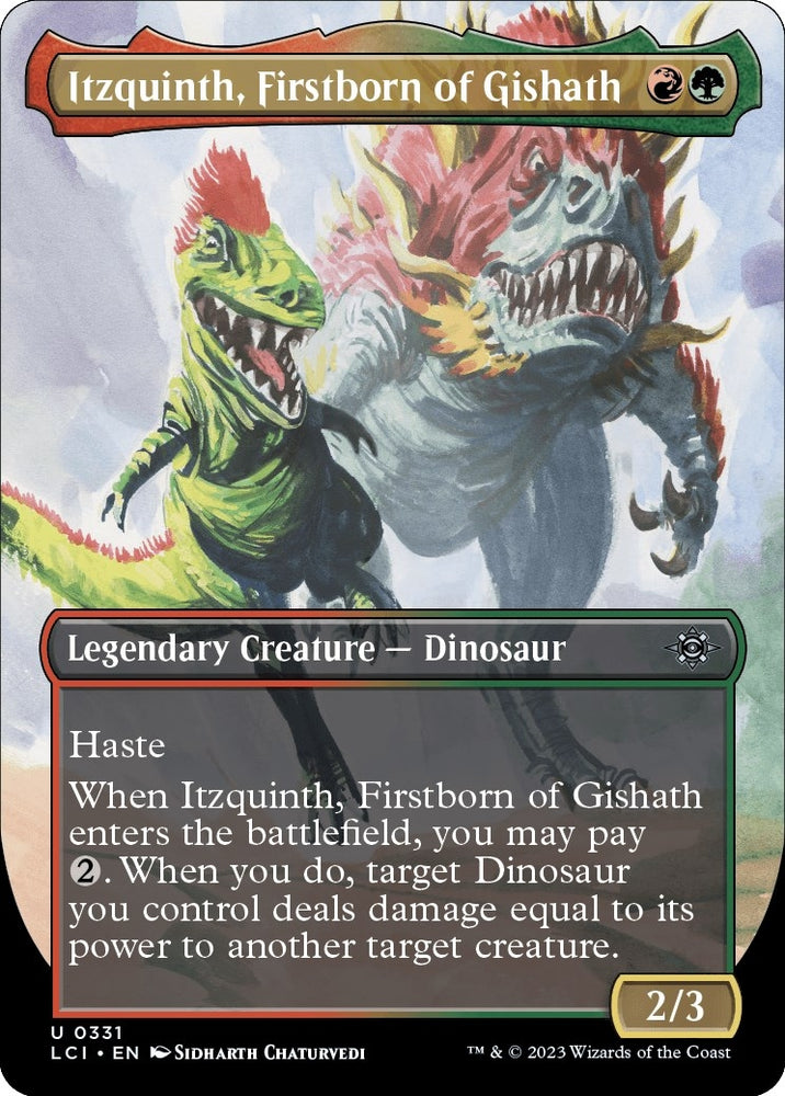 Image for Itzquinth, Firstborn of Gishath (Borderless) (331) [The Lost Caverns of Ixalan]