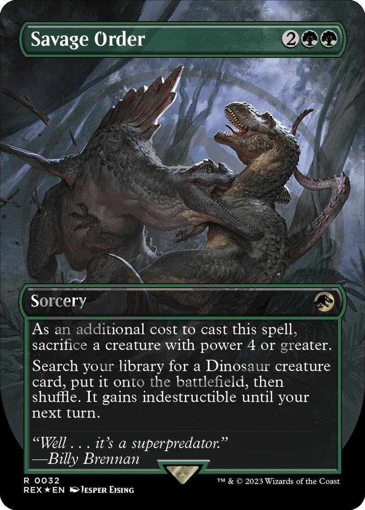 Image for Savage Order (Borderless) (Emblem) (32) - Magic: The Gathering