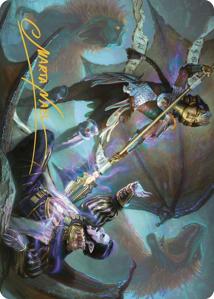 Image for Huatli's Final Strike Art Card (Gold-Stamped Signature) (28) [Art Series: The Lost Caverns of Ixalan]