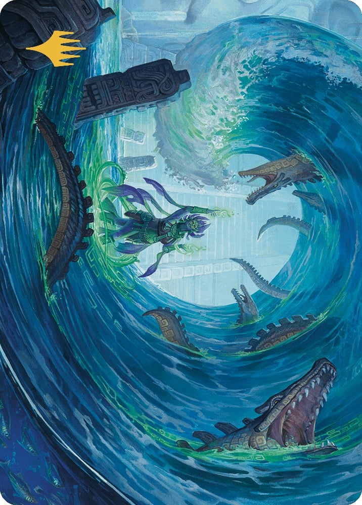 Image for Wave Goodbye Art Card (Gold-Stamped Planeswalker Symbol) (76) [Art Series: The Lost Caverns of Ixalan]
