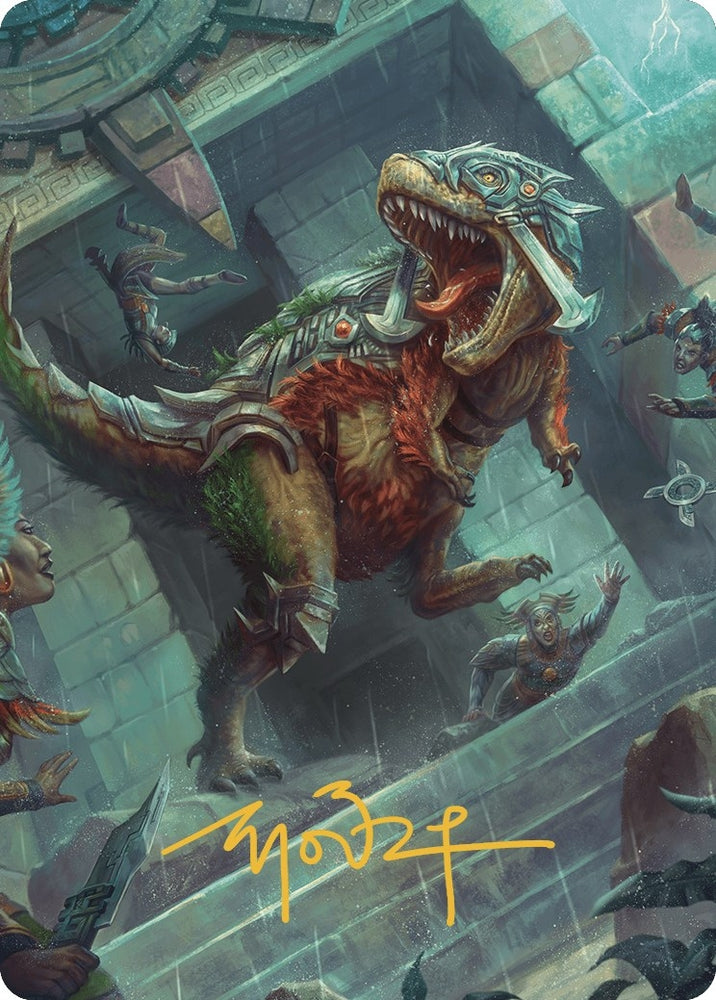 Image for Carnage Tyrant Art Card (Gold-Stamped Signature) (66) [Art Series: The Lost Caverns of Ixalan]