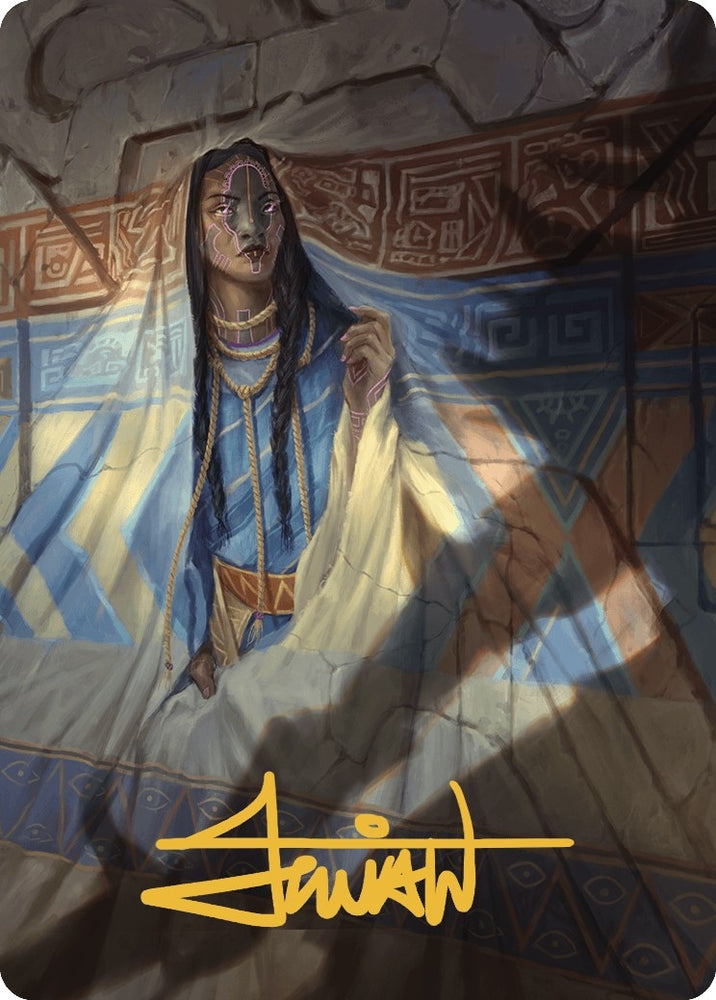 Image for Whispersilk Cloak Art Card (Gold-Stamped Signature) (80) [Art Series: The Lost Caverns of Ixalan]