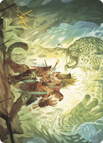 Image for Might of the Ancestors Art Card (Gold-Stamped Signature) (2) [Art Series: The Lost Caverns of Ixalan]