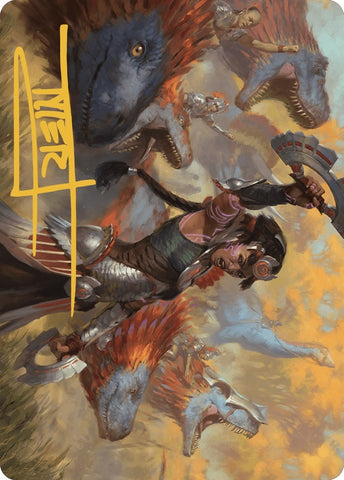 Image for Huatli, Poet of Unity Art Card (Gold-Stamped Signature) (27) [Art Series: The Lost Caverns of Ixalan]