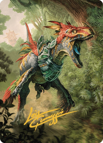 Image for Dinosaur Token Art Card (Gold-Stamped Signature) (67) [Art Series: The Lost Caverns of Ixalan]
