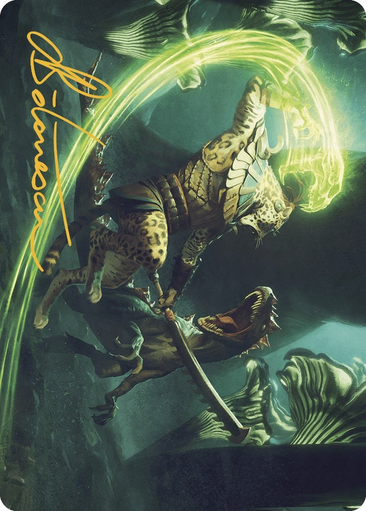 Image for Contest of Claws Art Card (Gold-Stamped Signature) (72) [Art Series: The Lost Caverns of Ixalan]