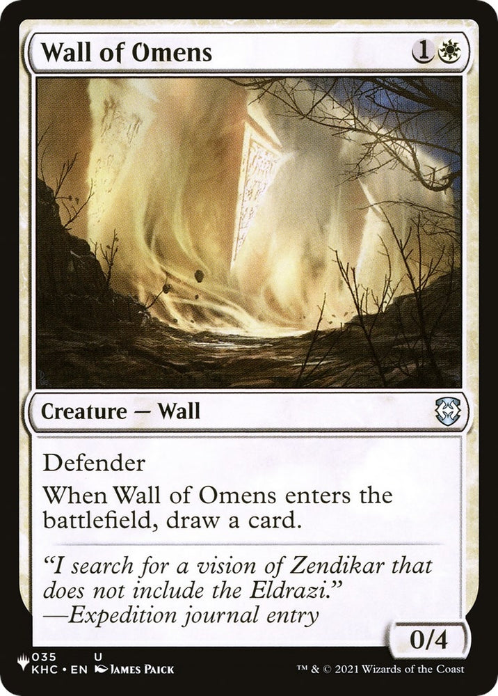 Image for Wall of Omens (KHC) (35) [The List Reprints]