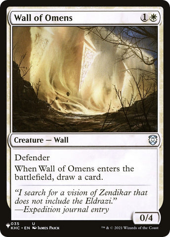 Image for Wall of Omens (KHC) (35) [The List Reprints]