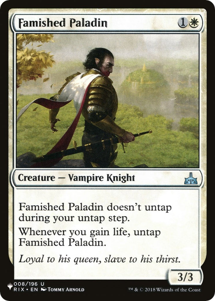 Image for Famished Paladin (8) [The List Reprints]
