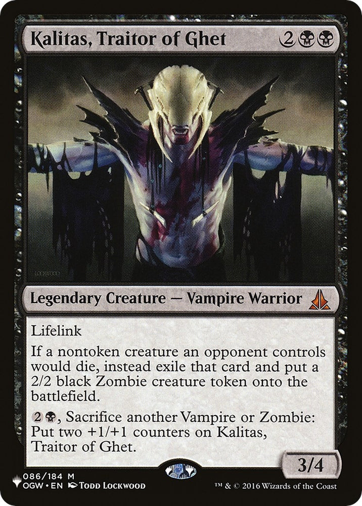 Image for Kalitas, Traitor of Ghet (86) [The List Reprints]
