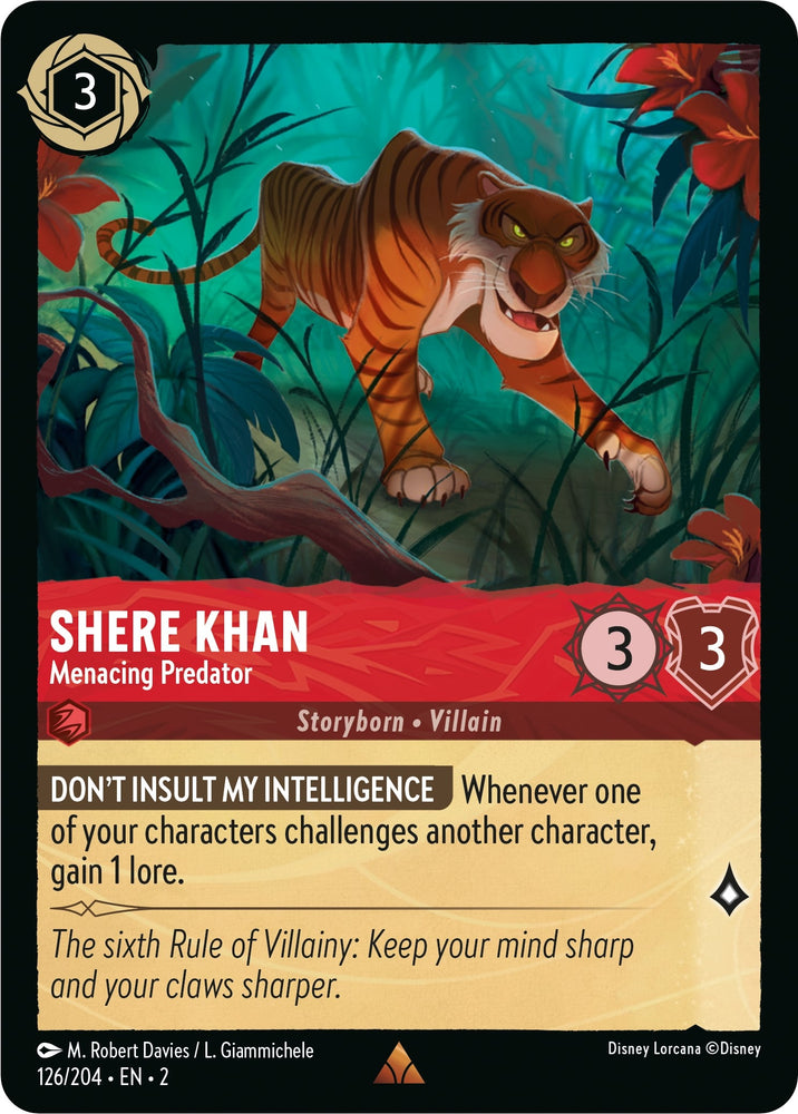 Image for Shere Khan - Menacing Predator (126/204) - Disney Lorcana