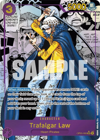 Image for Trafalgar Law (069) (Alternate Art) (Manga) (OP05-069) - One Piece Card Game