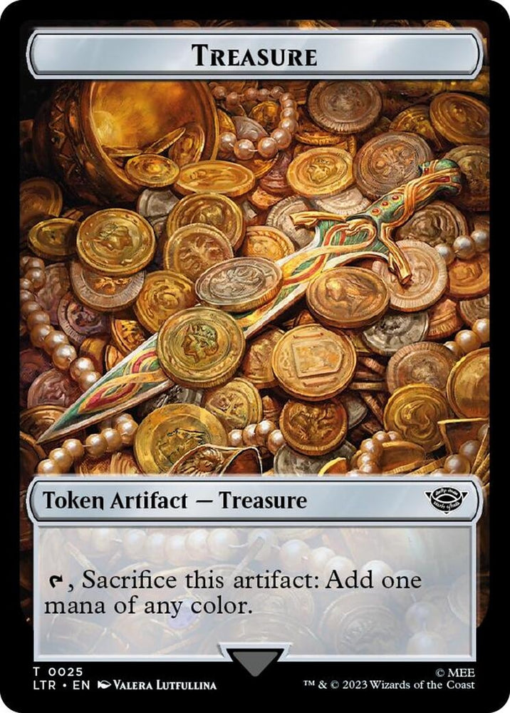 Image for Treasure // Food (0024) Double-Sided Token (Surge Foil) (25 // 24) [Universes Beyond: The Lord of the Rings: Tales of Middle-earth]