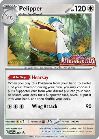 Image for Pelipper - 022 (Prerelease) [Staff] (022) (SVP)