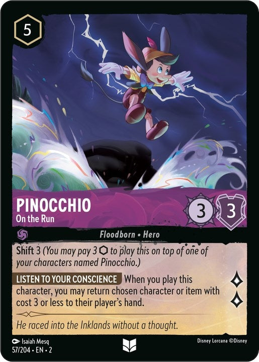 Image for Pinocchio - On the Run (57/204) - Disney Lorcana