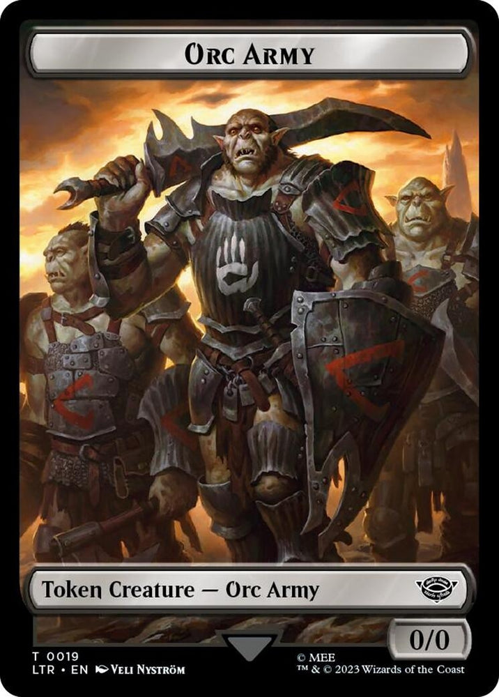 Image for Orc Army (0019) // Food (0022) Double-Sided Token (Surge Foil) (19 // 22) [Universes Beyond: The Lord of the Rings: Tales of Middle-earth]