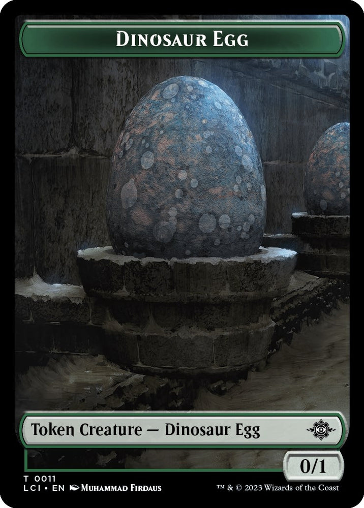 Image for Dinosaur Egg // Dinosaur (0010) Double-Sided Token (11 // 10) [The Lost Caverns of Ixalan]