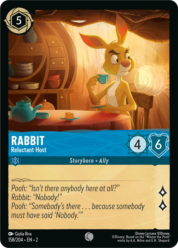 Image for Rabbit - Reluctant Host (158/204) - Disney Lorcana