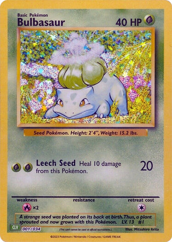 Image for Bulbasaur (001/034) [Trading Card Game Classic]