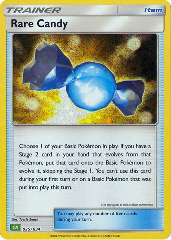 Image for Rare Candy (CLV) (025/034) [Trading Card Game Classic]