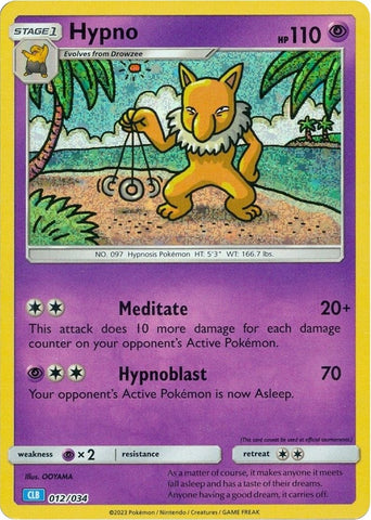 Image for Hypno (012/034) [Trading Card Game Classic]