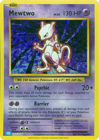 Image for Mewtwo (014/034) [Trading Card Game Classic]