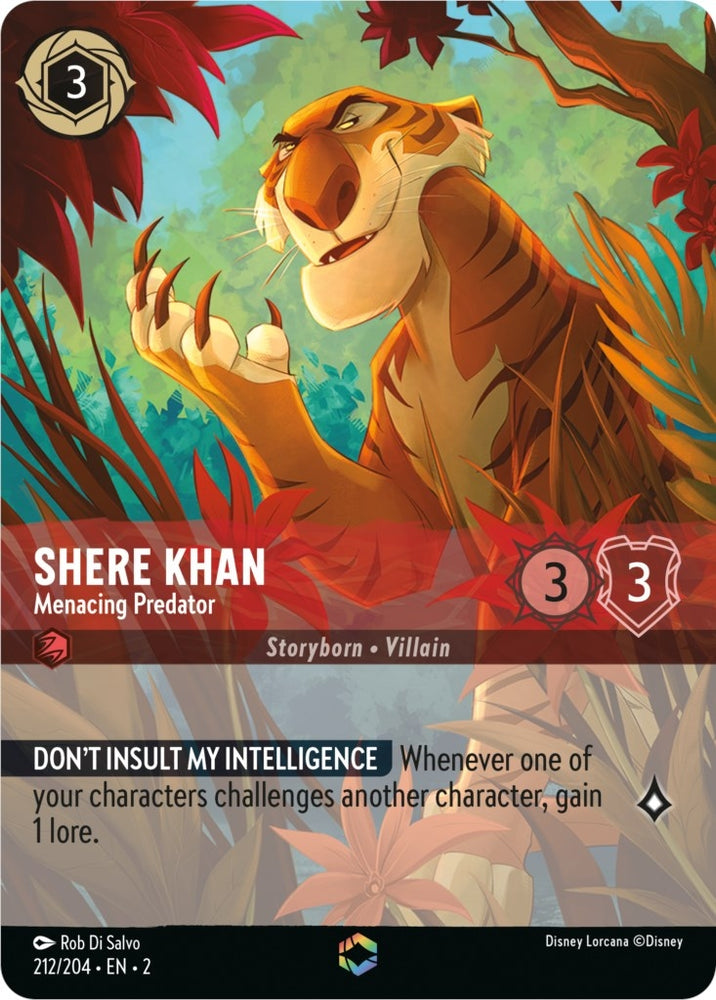 Image for Shere Khan - Menacing Predator (Enchanted) (212/204) - Disney Lorcana