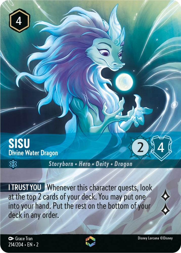Image for Sisu - Divine Water Dragon (Enchanted) (214/204) [Rise of the Floodborn]