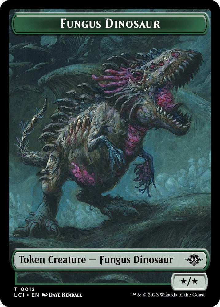 Image for Fungus Dinosaur // Gnome Soldier Double-Sided Token (12 // 3) [The Lost Caverns of Ixalan]